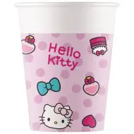 Set de 8 pahare de hârtie Hello Kitty 200ml