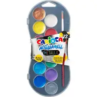 Set de acuarele cu 12 culori metalice 30mm - Carioca