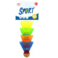 Set de badminton colorat cu 4 piese