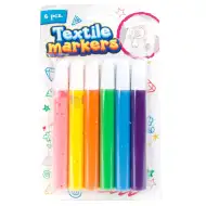 Set de carioci textile colorate, 6 bucăți