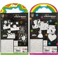 Set de colorat Grafix Neon cu 40 de foi și 5 carioci imaginea 2