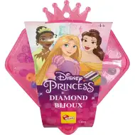 Set de confecționare bijuterii cu Prințesele Disney, în cutie de depozitare în formă de diamant - Lisciani