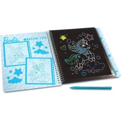 Set de creație pentru răzuit imagini Barbie Mer-Mazing, 44 pagini - Lisciani imaginea 3