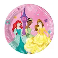 Set de farfurii de hârtie Disney+Prințese 8 bucăți, 20 cm
