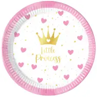Set de farfurii de hârtie Little Princess, 8 bucăți, 20 cm