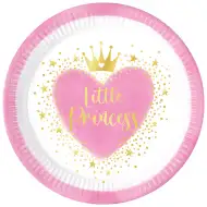 Set de farfurii de hârtie Little Princess, 8 bucăți, 23 cm