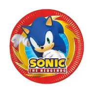 Set de farfurii de hârtie Sonic ariciul, 8 bucăți, 20 cm