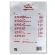 Set de hârtie pentru tehnică clasa a 4-a, 25 bucăți