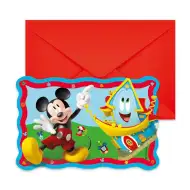 Set de invitații pentru petrecerea cu Mickey Mouse de la Disney+, 6 bucăți