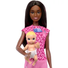 Set de joacă Barbie medic pediatru cu păr șaten - Mattel imaginea 2