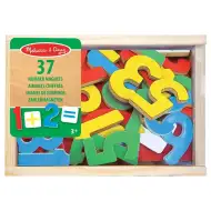 Set de joc educativ cu numere magnetice din lemn în cutie de depozitare - Melissa &amp; Doug