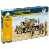 Set de machete Italeri 1/72 Autocannone 3RO cu tun antiaerian și 8 figurine.