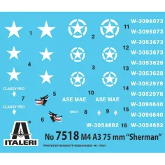 Set de machete Italeri 1/72 M4A3 75mm Sherman tank, 2 bucăți imaginea 2