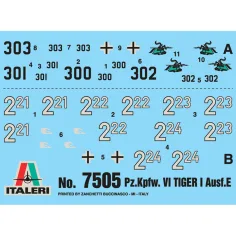 Set de machete Italeri 1/72 Pz. Kpfw. VI Tiger I Ausf. E Tigris tank, 2 bucăți imaginea 2