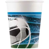 Set de pahare de hârtie cu tematică fotbal, 8 bucăți, 200 ml