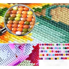 Set de pictură cu diamante: Leu colorat 40x50cm imaginea 2