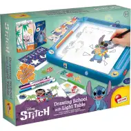 Set de școală de desen Disney Stitch cu tablă de desen iluminată - Lisciani