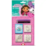 Set de ștampile cu casă de păpuși Gabi și creioane - Multiprint