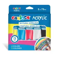 Set de vopsele acrilice Acrylic 5x75ml - Carioca