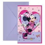 Set invitații petrecere Minnie Mouse Disney+ 6 bucăți