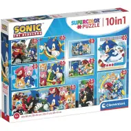 Sonic ariciul 10 în 1 supercolor puzzle - Clementoni