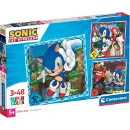 Sonic puzzle Supercolor de 3x48 piese - Clementoni