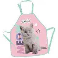 Șorț de pictură cu pisicuța Fluffy Kitty, prietena mea mică