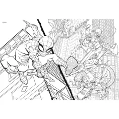 Spider-Man 2 în 1 puzzle de 108 piese și carte de colorat 50x35cm - Lisciani imaginea 2
