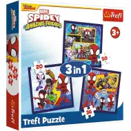 Spidey și prietenii săi puzzle 3 în 1 cu 20-36-50 piese - Trefl