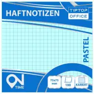 Spirit: Bloc notes adeziv pătrat pastel albastru 100 file 75x75mm