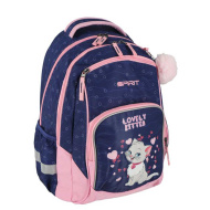 Spirit: Geantă școlară/rucsac rotunjit cu imprimeu 3D Lovely Kitten, 34x26x44 cm