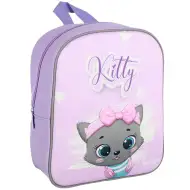 Spirit: Grey Kitty rucsac pentru grădiniță cu model 3D cu pisicuță gri, colțuri rotunjite, 30x25x12cm
