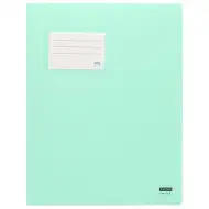 Spirit: Mapă cu inele și suport pentru carduri, culoare verde pastel, A4