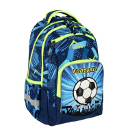 Spirit: Rucsac/ghiozdan școlar rotunjit cu imprimeu 3D fotbal, 34x26x44 cm