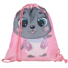 Spirit: Rucsac școlar cu pisică gri, set de 5 bucăți 38x17x28cm imaginea 5