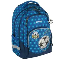 Spirit: Rucsac școlar rotunjit cu model 3D de campion la fotbal, dimensiuni 34x26x44cm