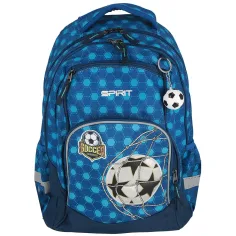 Spirit: Rucsac școlar rotunjit cu model 3D de campion la fotbal, dimensiuni 34x26x44cm imaginea 2