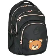 Spirit: Rucsac școlar rotunjit negru Masha și Ursul, 46x31x21cm