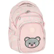 Spirit: Rucsac școlar rotunjit roz Masha și Ursul, 46x31x21cm