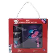 Spirit: Set cutie pentru gustări și bidon cu fluturi