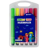 Spirit: Set de 12 carioci groase triunghiulare Jumbo Trio