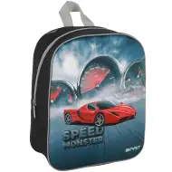 Spirit: Speed Monster mașină sport roșie cu model 3D rucsac pentru grădiniță cu colțuri rotunjite 30x25x12cm