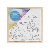 Spirit: pânză de pictură întinsă cu model de caracatiță 15x15 cm