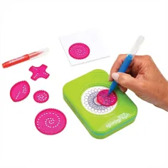 Spirograph: Spirograf de călătorie cu spațiu de depozitare, dimensiune compactă, set de 10 bucăți imaginea 4