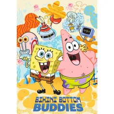 SpongeBob Pantaloni Pătrați Cei mai buni prieteni din Bikini Bottom puzzle Premium plus quality cu 1000 de piese - Trefl imaginea 2