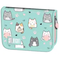 St.Right Charming Cats penar extensibil cu pisici PC03 20,5x14x3,5cm