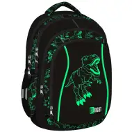 St.Right: Ghiozdan școlar cu patru compartimente, cu dinozaur T-Rex