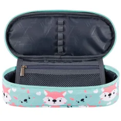 St.Right: Lovely Fox penar oval cu model de vulpe, culoare turcoaz, 23 cm imaginea 2