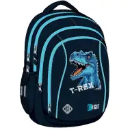 St.Right Rucsac ergonomic școlar albastru cu T-Rex, BP04 43x32x20cm