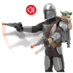 Star Wars: Set de figurine de acțiune The Mandalorian și Grogu cu sunet - Hasbro imaginea 3